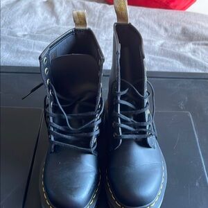 Dr martens Blundstone Black Combat Moto Boots with Chunky Sole